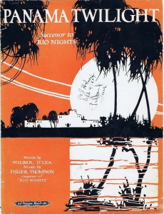 sheet music Panama 1922