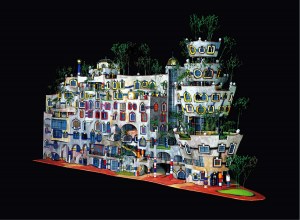 pfunds 50, innenhof, hundertwasserhaus-dresden-1998-modell