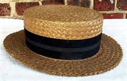 panama hat 69 Vintage Boater Skimmer Hat 1920s Straw Royal Palm
