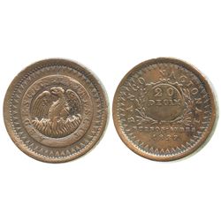 peso 52 copper decimo 1827