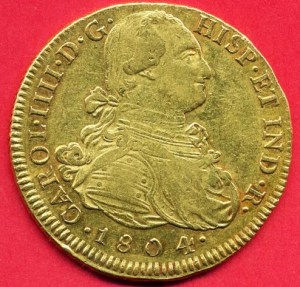 peso 55 onza del oro carlos IV